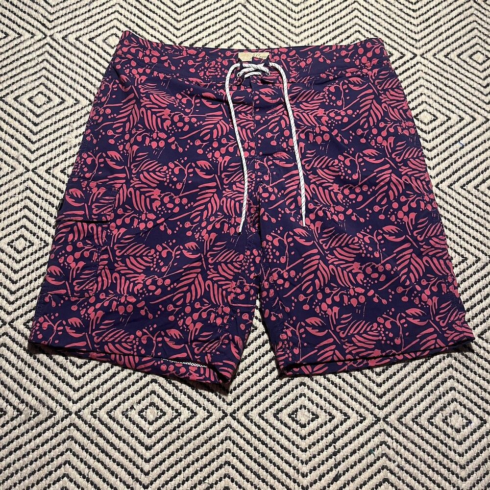 J.Crew Purple With Pink Men Swim Trunks Size 31 Summer Vacation Beach